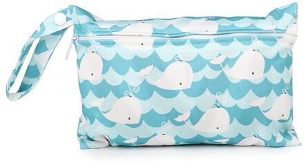 1Pc Waterdichte Herbruikbare Nat Zak Gedrukt Pocket Luiertas Pul Reizen Dry Wet Bag Mini Luiertas Maat 22.5*15Cm