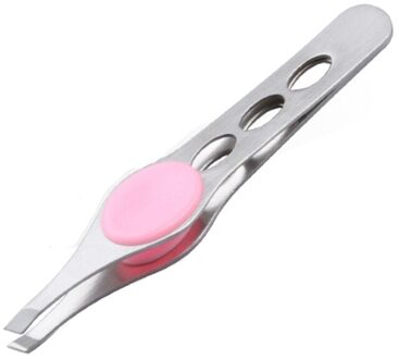 1pc Wenkbrauw Pincet Rvs Wimper Extension Pincet Eye Ontharing Lady Gezicht Makeup Tools Beauty Essentiële Roze