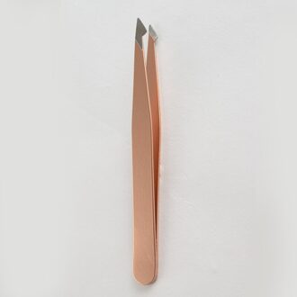 1Pc Wenkbrauw Tweezer Hair Beauty Schuine Puller Rvs Eye Brow Clips Makeup Tool Brand D groot bevel