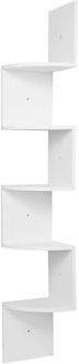 1PC White Black 5 Tiers Zigzag Style Decorative Wall Shelf Corner CD DVD Shelf for Home Organization Decoration Ornament