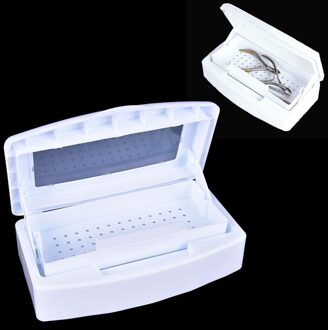1Pc White Nail Art & Makeup Tools Sterilisator Box Desinfectie Laag Steriliseren Lade Manicure Schoonheidssalon Schoon Apparatuur