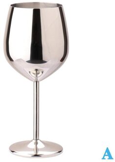 1Pc Wijn Glazen Staal Rode Wijn Bekers, voedsel Bar Sap Keuken Gereedschap Drink Grade Onbreekbaar 500Ml Party Go K1Q3