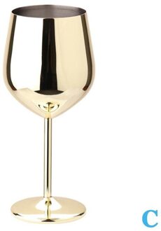 1Pc Wijn Glazen Staal Rode Wijn Bekers, voedsel Bar Sap Keuken Gereedschap Drink Grade Onbreekbaar 500Ml Party Go K1Q3