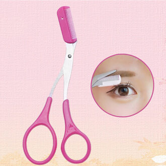 1Pc Wimper Haar Clips Schaar Wenkbrauw Grooming Cosmetische Tool Voor Lady Wenkbrauw Trimmer Wimper Dunner Schaar Kam