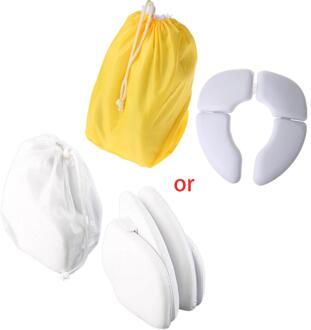 1Pc Wit Draagbare Vouwen Kind Baby Toiletbril Zachte Potje Stoel Pad Kussen Training