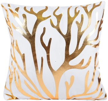 1Pc Wit En Goud Foliedruk Kussensloop Meerdere Stijlen Sofa Taille Gooi Kussenhoes Thuis Slaapkamer Decoratie Moderne #5 B