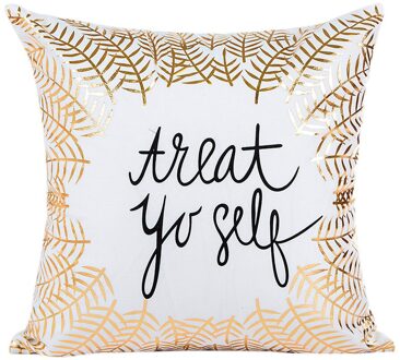 1Pc Wit En Goud Foliedruk Kussensloop Meerdere Stijlen Sofa Taille Gooi Kussenhoes Thuis Slaapkamer Decoratie Moderne #5