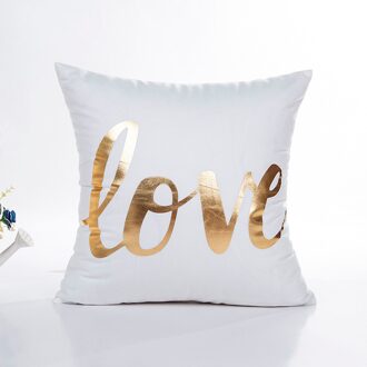 1Pc Wit En Goud Foliedruk Kussensloop Meerdere Stijlen Sofa Taille Gooi Kussenhoes Thuis Slaapkamer Decoratie Moderne #5