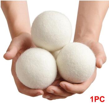 1pc Witte Wasmand Wasdroger Destaticizing Wol Ballen Natuurlijke Stof Herbruikbare Droger Ballen
