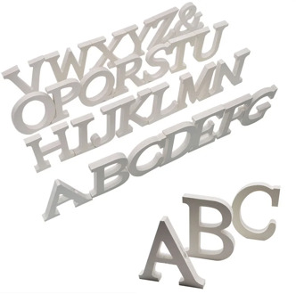 1pc Wood Wooden Letter White English Alphabets Decorative Gift Ornaments Word Name Design for Wedding Birthday Party Decoration