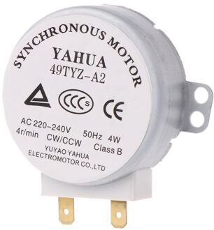 1Pc X Magnetron Motor Cw/Ccw 4 W 5/6 Rpm Ac 220-240V Roterende Tafel Synchrone 49TYZ-A2