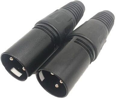 1Pc Xlr 3 Pin Male Mic Snake Plug Audio Microfoon Kabel Connector Mount Adapter Sd & Hi