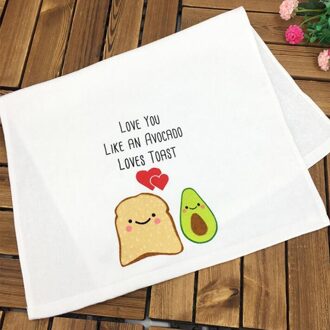 1Pc Zachte Katoenen Theedoek Eco Gedrukt Leuke Thee Servet Keuken Schoonmaakdoekje 45X70Cm 42x65cm ontwerp 1