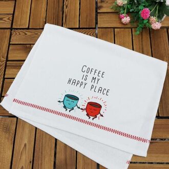 1Pc Zachte Katoenen Theedoek Eco Gedrukt Leuke Thee Servet Keuken Schoonmaakdoekje 45X70Cm 42x65cm ontwerp 3