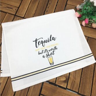 1Pc Zachte Katoenen Theedoek Eco Gedrukt Leuke Thee Servet Keuken Schoonmaakdoekje 45X70Cm 42x65cm ontwerp 7