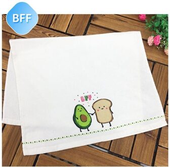 1Pc Zachte Katoenen Theedoek Eco Gedrukt Leuke Thee Servet Keuken Schoonmaakdoekje 45X70Cm 42x65cm ontwerp 8