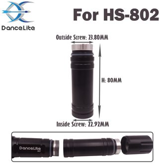 1Pc Zaklamp Verlengbuis 18650 Aluminium Legering Body Pijp Voor 802 Torch (23.80Mm X 22.92Mm X 80Mm) (Oem Service)