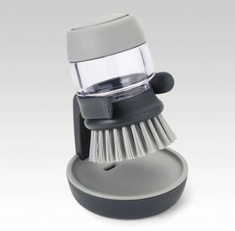 1Pc Zeepdispenser Pot Borstel Huishoudelijke Zeep Borstel Tool Keuken Accessoires Schoonmaakproducten Hervulbare Afwassen Borstel 1 grijs