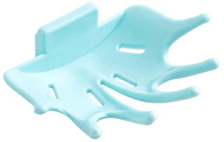 1Pc Zeephouder Badkamer Douche Schotel Platen Opbergdoos Met Afvoer Wandmontage Zelfklevende Plastic Benodigdheden Badkamer meer blauw