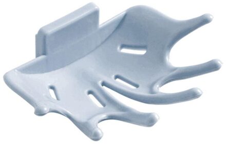 1Pc Zeephouder Badkamer Douche Schotel Platen Opbergdoos Met Afvoer Wandmontage Zelfklevende Plastic Benodigdheden Badkamer nordic blauw