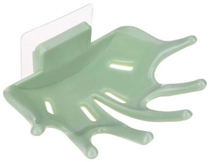 1Pc Zeephouder Badkamer Douche Schotel Platen Opbergdoos Met Afvoer Wandmontage Zelfklevende Plastic Benodigdheden Badkamer nordic groen