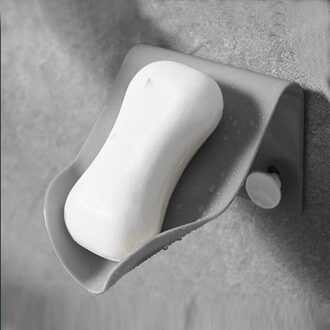 1Pc Zeephouder Badkamer Douche Zeepbakje Douche Platen Zeep Opbergdoos Met Afvoer Wandmontage Zelfklevende Plastic bad