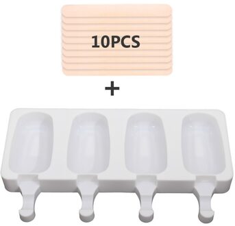 1Pc Zelfgemaakte Food Grade Siliconen Ijs Mallen 2 Size Ice Lolly Mallen Vriezer Ijs Bar Mallen Maker met Ijslollystokken hole size 3.8x7cm