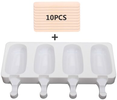 1Pc Zelfgemaakte Food Grade Siliconen Ijs Mallen 2 Size Ice Lolly Mallen Vriezer Ijs Bar Mallen Maker met Ijslollystokken hole size 4.8x9cm