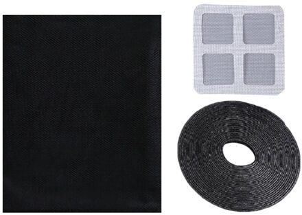 1Pc Zelfklevende Indoor Venster Insect Fly Mosquito Window Screen Gordijn Klamboe Deur Anti Klamboe Wit zwart