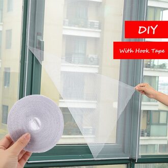 1Pc Zelfklevende Indoor Venster Insect Fly Mosquito Window Screen Gordijn Klamboe Deur Anti Klamboe Wit