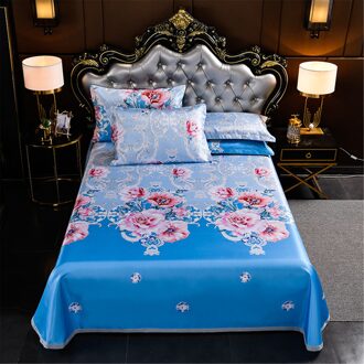 1Pc Zomer Mat + 2 Stuks Kussensloop 2 * Plant Bloem Polyester Ijs Zijde Mat Driedelige Set (160X230Cm) 5