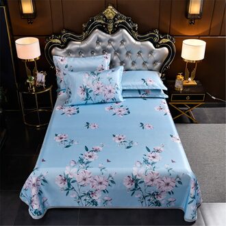 1Pc Zomer Mat + 2 Stuks Kussensloop 2 * Plant Bloem Polyester Ijs Zijde Mat Driedelige Set (160X230Cm) 9