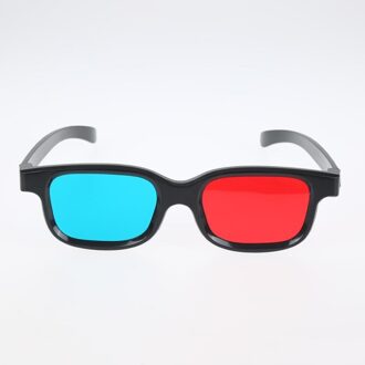 1Pc Zwarte Frame Universele 3D Bril Plastic/Oculos/Rood Blauw Cyaan 3D Glas Anaglyph 3D Movie game Dvd Bekijken/Cinema