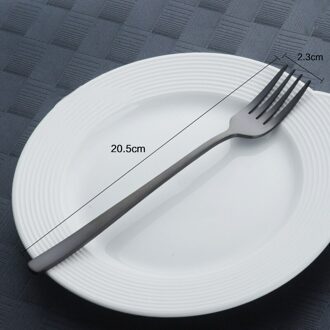 1Pc Zwarte Goud Roestvrij Staal Servies Bestek Set Diner Vork