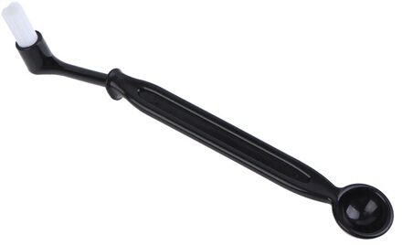 1Pc Zwarte Koffie Machine Borstel Met Lepel Voor Espresso Machine/Koffie Schoonmaken Tool