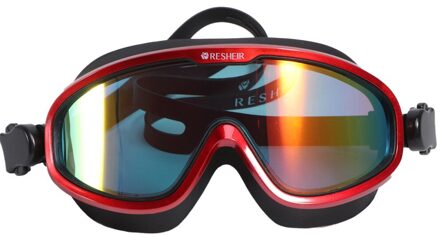 1Pc Zwemmen Bril Bril Zwemmen Apparatuur Duiken Bril Antifog Goggles Voor Zwembad rood