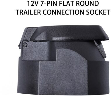1PC12V 7-Pin Platte Ronde Trailer Verbinding Socket Europese Standaard Truck Trailer Link Platte Ronde Auto Trailer Connector