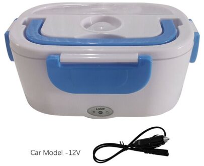 1PC12V Draagbare Verwarming En Warmte Behoud Lunchbox Rvs Lunchbox Mode Low Power Circulerende Verwarming Reizen blauw