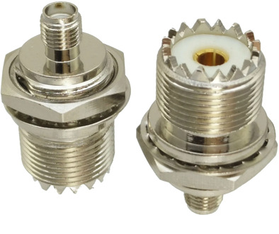 1pce Adapter UHF female SO239 to SMA jack M16 bulkhead panel mount connector F/F