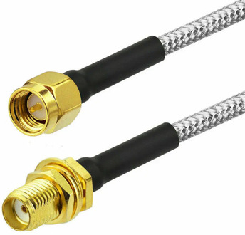 1pce SMA Male Plug to SMA Female Jack Bulkhead RG402 0.141" Silver Cable Semi-rigid Flexible Pigtail 4inch~20M RF Connector