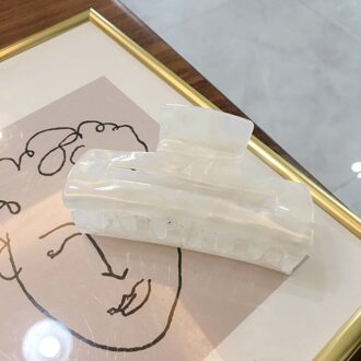 1Pckorean Rechthoek Acryl Marmeren Haar Klauwen Cellulose Haar Clip Haarspelden Voor Vrouwen Meisjes Haar Krab Klem Haar Styling Tools