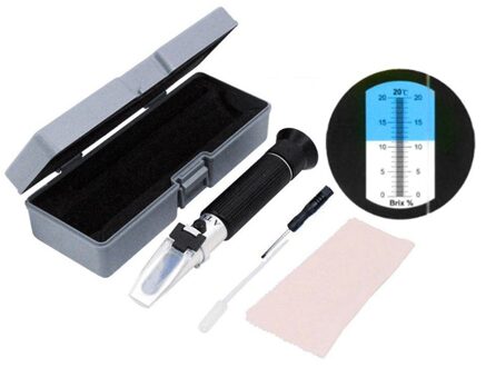 1Pcs 0-20% Handheld Honing Water Fruit Suiker Oplossing Brix Refractometer Sap Zoetheid Sacharimeter Concentratie Meter Verkoop