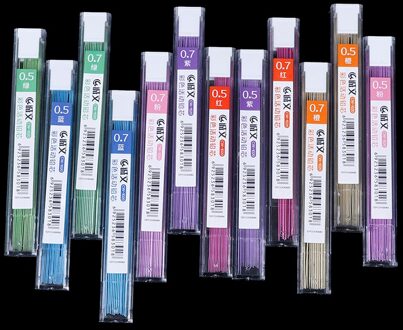 1Pcs 0.7Mm Kleurrijke Vulpotlood Lood Art Schets Tekening Kleur Lood School Kantoorbenodigdheden