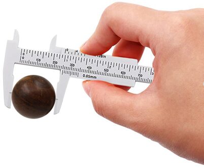 1Pcs 0-80Mm Dubbele Regel Schaal Plastic Schuifmaat Meten Student Mini Tool Heerser meting Tool wit