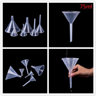 1Pcs 1/2 "75Ml Mond Dia Laboratorium Transfer Parfum Mini En Duidelijke Witte Plastic Filter Trechter