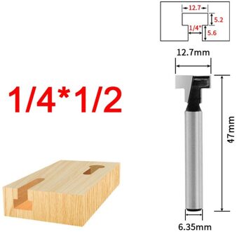 1Pcs 1/4 Schacht T-Slot Keyhole Cutter Hout Router Bit Carbide Cutter Voor Hout Picture Frame Opknoping Steken frezen 3
