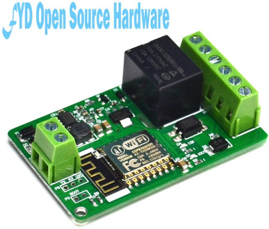 1pcs 1 channel New Arrival 1Pcs Green ESP8266 10A 220V Network Relay WIFI Module Input DC 7V~30V 65x40x18mm Modules