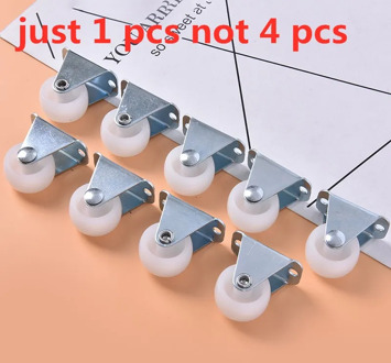 1pcs 10KG Universal Swivel Casters 1" Furniture Wheel Castor White PP Nylon Dual Roller Wheel For Platform Trolley Chair Hot