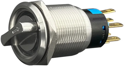 1pcs 12mm 2 Position 3 Position 3V 6V 12V 24V 220V Metal Knob Switch Arrow with Light Self-locking/Latching Rotary Switch