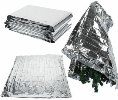 1Pcs 130X210Cm Zilveren Nooddeken Levensreddende Thermische Isolatie Zonnebrandcrème Deken